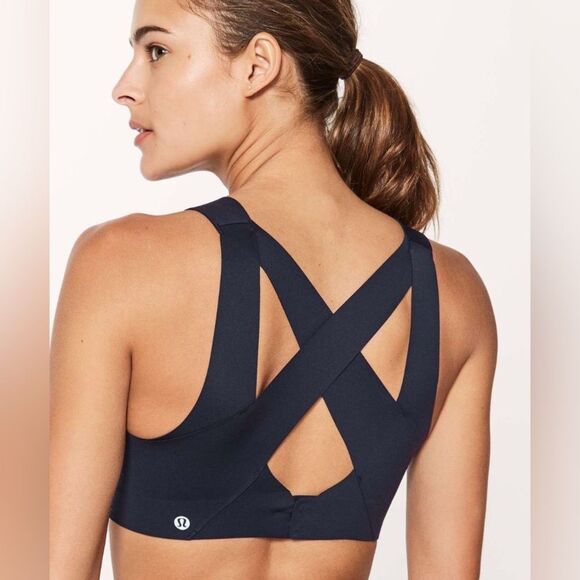 Lululemon Enlite Weave-Back Sports Bra in Midnight Navy Size 32B - Picture 1 of 7